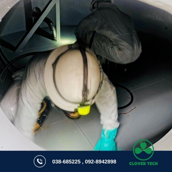 รับล้างถังเคมี ถังบำบัดน้ำเสีย ระยอง - โคลเวอร์เทค - บริการงานล้างที่อับอากาศ บ่ออับอากาศ ระยอง